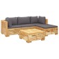 vidaXL 5-tlg. Garten-Lounge-Set mit Kissen Massivholz Teak vidaXL 5-tlg. Garten-Lounge-Set mit Kissen Massivholz Teak