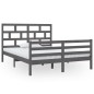 vidaXL Massivholzbett Grau 150x200 cm vidaXL Massivholzbett Grau 150x200 cm