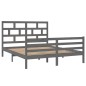 vidaXL Massivholzbett Grau 150x200 cm vidaXL Massivholzbett Grau 150x200 cm