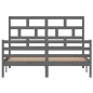 vidaXL Massivholzbett Grau 150x200 cm vidaXL Massivholzbett Grau 150x200 cm
