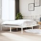 vidaXL Massivholzbett Weiß 135x190 cm vidaXL Massivholzbett Weiß 135x190 cm