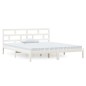 vidaXL Massivholzbett Weiß 135x190 cm vidaXL Massivholzbett Weiß 135x190 cm