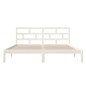 vidaXL Massivholzbett Weiß 135x190 cm vidaXL Massivholzbett Weiß 135x190 cm