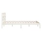vidaXL Massivholzbett Weiß 135x190 cm vidaXL Massivholzbett Weiß 135x190 cm