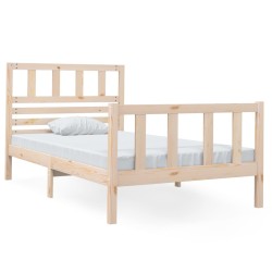 vidaXL Massivholzbett 90x190 cm