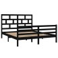 vidaXL Massivholzbett Schwarz 150x200 cm vidaXL Massivholzbett Schwarz 150x200 cm