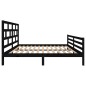 vidaXL Massivholzbett Schwarz 150x200 cm vidaXL Massivholzbett Schwarz 150x200 cm