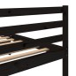 vidaXL Massivholzbett Schwarz 150x200 cm vidaXL Massivholzbett Schwarz 150x200 cm