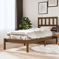 vidaXL Massivholzbett Honigbraun Kiefer 90x200 cm