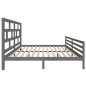 vidaXL Massivholzbett Grau Kiefer 200x200 cm vidaXL Massivholzbett Grau Kiefer 200x200 cm