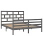 vidaXL Massivholzbett Grau Kiefer 160x200 cm vidaXL Massivholzbett Grau Kiefer 160x200 cm