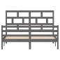 vidaXL Massivholzbett Grau Kiefer 160x200 cm vidaXL Massivholzbett Grau Kiefer 160x200 cm