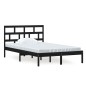 vidaXL Massivholzbett Schwarz Kiefer 120x200 cm vidaXL Massivholzbett Schwarz Kiefer 120x200 cm