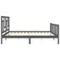 vidaXL Massivholzbett mit Kopfteil Grau 200x200 cm vidaXL Massivholzbett mit Kopfteil Grau 200x200 cm