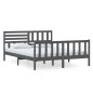 vidaXL Massivholzbett Grau 160x200 cm vidaXL Massivholzbett Grau 160x200 cm