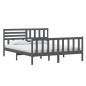 vidaXL Massivholzbett Grau 160x200 cm vidaXL Massivholzbett Grau 160x200 cm