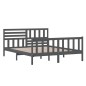 vidaXL Massivholzbett Grau 160x200 cm vidaXL Massivholzbett Grau 160x200 cm