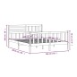 vidaXL Massivholzbett Grau 160x200 cm vidaXL Massivholzbett Grau 160x200 cm