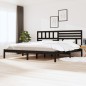 vidaXL Massivholzbett Schwarz Kiefer 200x200 cm vidaXL Massivholzbett Schwarz Kiefer 200x200 cm