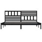 vidaXL Massivholzbett Schwarz Kiefer 200x200 cm vidaXL Massivholzbett Schwarz Kiefer 200x200 cm