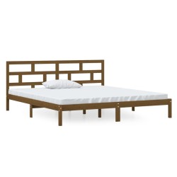 vidaXL Massivholzbett Honigbraun Kiefer 140x190 cm