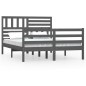vidaXL Massivholzbett Grau 140x190 cm vidaXL Massivholzbett Grau 140x190 cm