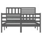 vidaXL Massivholzbett Grau 140x190 cm vidaXL Massivholzbett Grau 140x190 cm