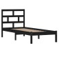 vidaXL Massivholzbett Schwarz 75x190 cm vidaXL Massivholzbett Schwarz 75x190 cm