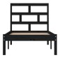 vidaXL Massivholzbett Schwarz 75x190 cm vidaXL Massivholzbett Schwarz 75x190 cm