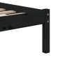 vidaXL Massivholzbett Schwarz 75x190 cm vidaXL Massivholzbett Schwarz 75x190 cm