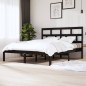 vidaXL Massivholzbett Schwarz Kiefer 160x200 cm vidaXL Massivholzbett Schwarz Kiefer 160x200 cm