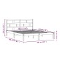 vidaXL Massivholzbett Schwarz Kiefer 160x200 cm vidaXL Massivholzbett Schwarz Kiefer 160x200 cm