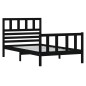 vidaXL Massivholzbett Schwarz 90x190 cm vidaXL Massivholzbett Schwarz 90x190 cm