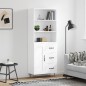 Highboard Weiß 69,5x34x180 cm Holzwerkstoff Highboard Weiß 69,5x34x180 cm Holzwerkstoff