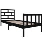 vidaXL Massivholzbett Schwarz Kiefer 75x190 cm vidaXL Massivholzbett Schwarz Kiefer 75x190 cm