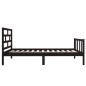 vidaXL Massivholzbett Schwarz Kiefer 75x190 cm vidaXL Massivholzbett Schwarz Kiefer 75x190 cm