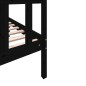 vidaXL Massivholzbett Schwarz Kiefer 75x190 cm vidaXL Massivholzbett Schwarz Kiefer 75x190 cm