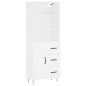 Highboard Weiß 69,5x34x180 cm Holzwerkstoff Highboard Weiß 69,5x34x180 cm Holzwerkstoff
