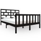 vidaXL Massivholzbett Schwarz Kiefer 135x190 cm vidaXL Massivholzbett Schwarz Kiefer 135x190 cm