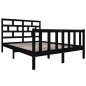 vidaXL Massivholzbett Schwarz Kiefer 135x190 cm vidaXL Massivholzbett Schwarz Kiefer 135x190 cm