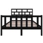 vidaXL Massivholzbett Schwarz Kiefer 135x190 cm vidaXL Massivholzbett Schwarz Kiefer 135x190 cm