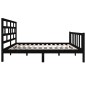 vidaXL Massivholzbett Schwarz Kiefer 135x190 cm vidaXL Massivholzbett Schwarz Kiefer 135x190 cm