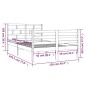 vidaXL Massivholzbett Weiß 120x190 cm vidaXL Massivholzbett Weiß 120x190 cm