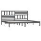 vidaXL Massivholzbett Grau Kiefer 200x200 cm vidaXL Massivholzbett Grau Kiefer 200x200 cm