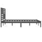 vidaXL Massivholzbett Grau Kiefer 200x200 cm vidaXL Massivholzbett Grau Kiefer 200x200 cm