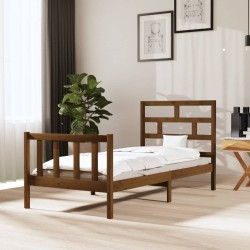 vidaXL Massivholzbett Honigbraun Kiefer 100x200 cm
