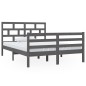vidaXL Massivholzbett Grau 135x190 cm vidaXL Massivholzbett Grau 135x190 cm