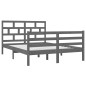 vidaXL Massivholzbett Grau 135x190 cm vidaXL Massivholzbett Grau 135x190 cm