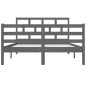 vidaXL Massivholzbett Grau 135x190 cm vidaXL Massivholzbett Grau 135x190 cm