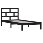 vidaXL Massivholzbett Schwarz Kiefer 100x200 cm vidaXL Massivholzbett Schwarz Kiefer 100x200 cm